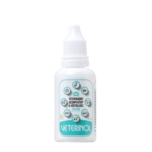VETERINOL – ápoló és fertőtlenítő állatgyógyászati oldat, 30 ml csepp